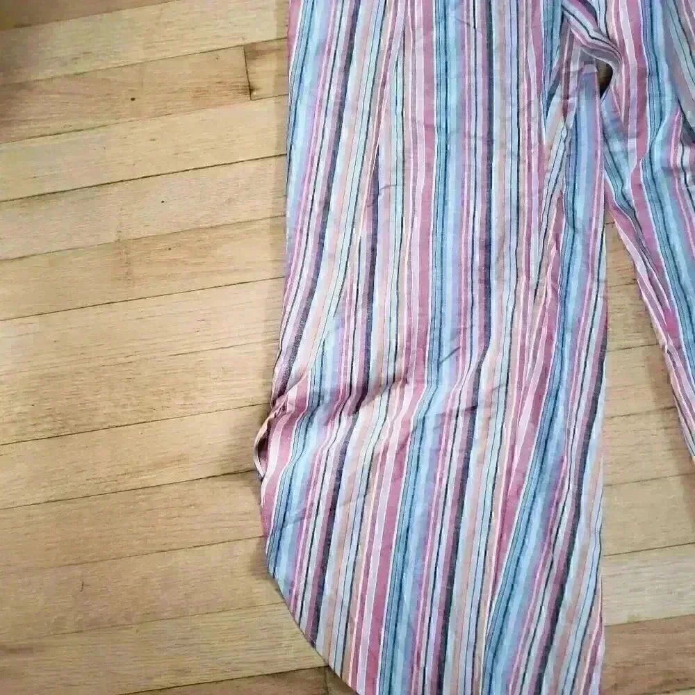 Drew Anthropologie Striped Linen Blend Strapless Bohemian Jumpsuit Size … - Picture 4 of 11